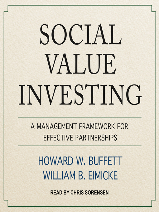 Title details for Social Value Investing by Howard W. Buffett - Available